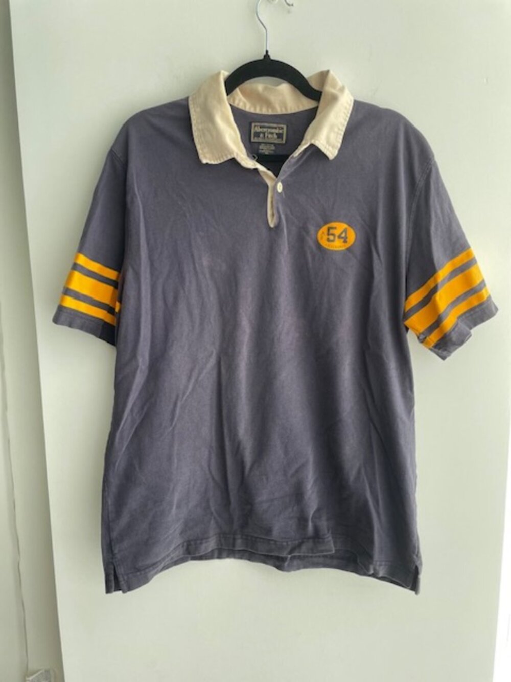 Vintage Y2k Abercrombie & Fitch Rugby Shirt Polo Striped Preppy Mens Size XL